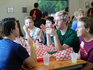 Student Having Lunch