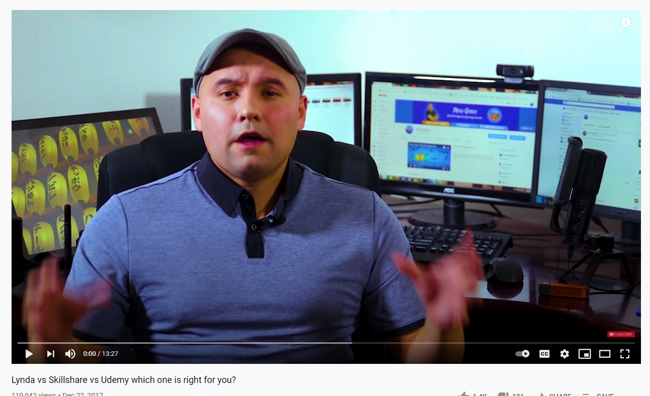 YouTube Video Comparing Skillshare